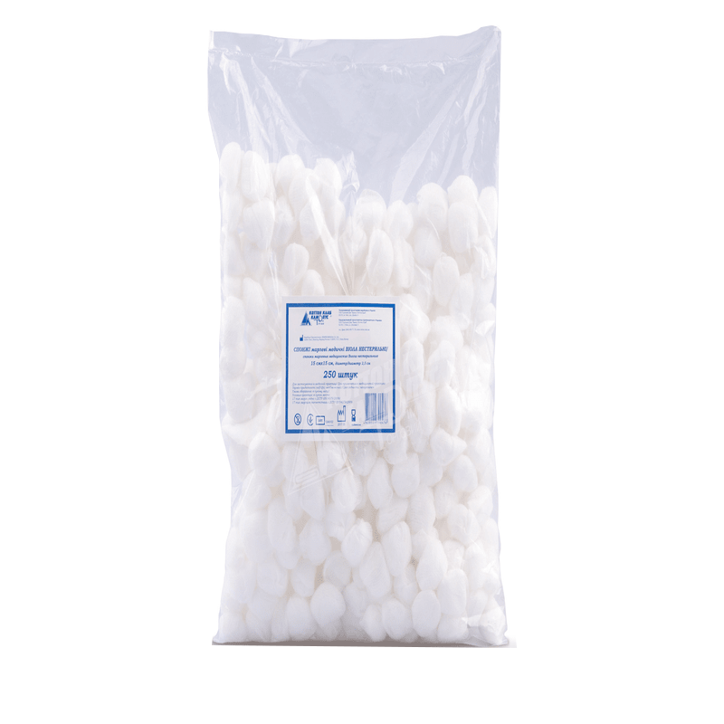 Спонжі марлеві медичні нестерильні 15х15 см, д. 2,5 см